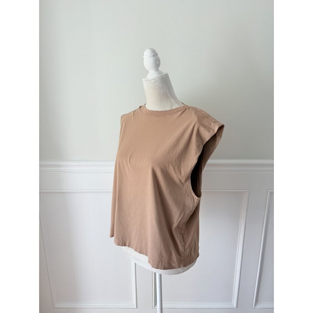 H&M Tan Sleeveless Top L Excellent Condition - Picture 3 of 4